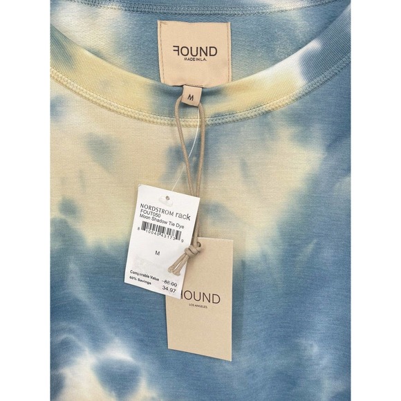 Found Made in LA Tie Dye Sweatshirt High Low Drop Sleeve Pullover Size Medium - Picture 4 of 5